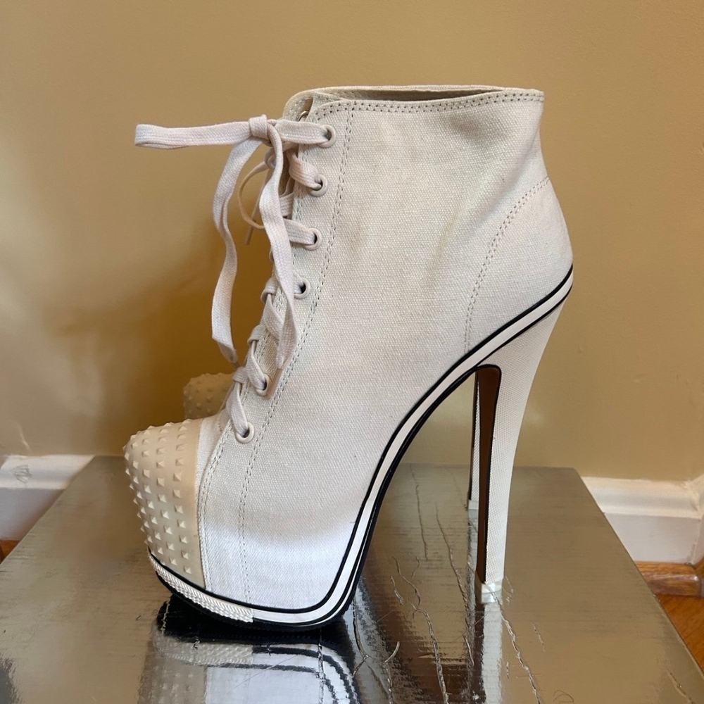 ZIGI girl White High-Heeled Platform Shoes